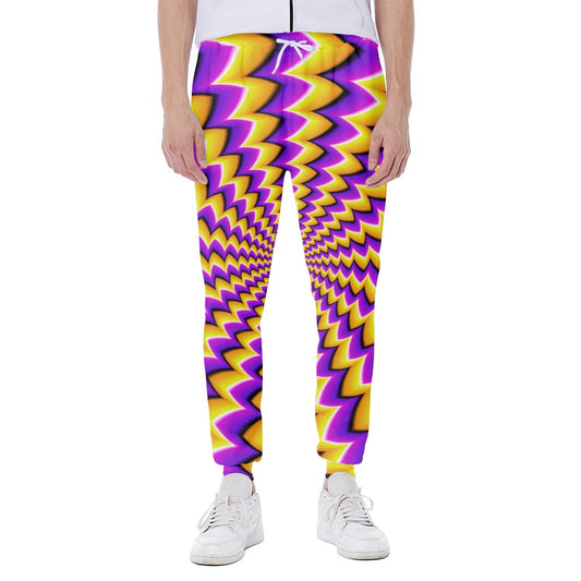 Yellow Dizzy Moving Optical Illusion Scuba Joggers