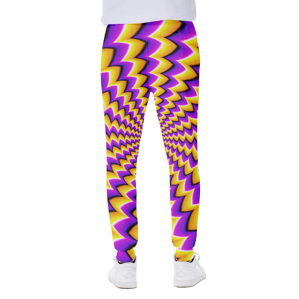 Yellow Dizzy Moving Optical Illusion Scuba Joggers