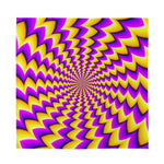 Yellow Dizzy Moving Optical Illusion Silk Bandana