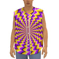 Yellow Dizzy Moving Optical Illusion Sleeveless Baseball Jersey
