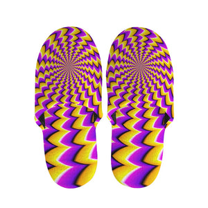 Yellow Dizzy Moving Optical Illusion Slippers