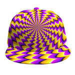 Yellow Dizzy Moving Optical Illusion Snapback Cap