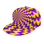 Yellow Dizzy Moving Optical Illusion Snapback Cap