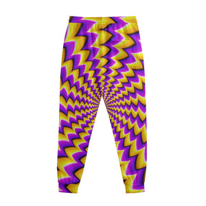 Yellow Dizzy Moving Optical Illusion Sweatpants