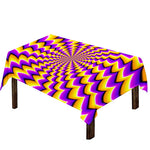 Yellow Dizzy Moving Optical Illusion Tablecloth