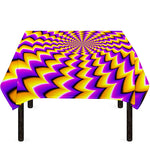Yellow Dizzy Moving Optical Illusion Tablecloth