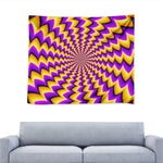 Yellow Dizzy Moving Optical Illusion Tapestry