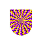 Yellow Dizzy Moving Optical Illusion Toilet Lid Cover