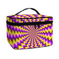 Yellow Dizzy Moving Optical Illusion Travel Makeup Bag