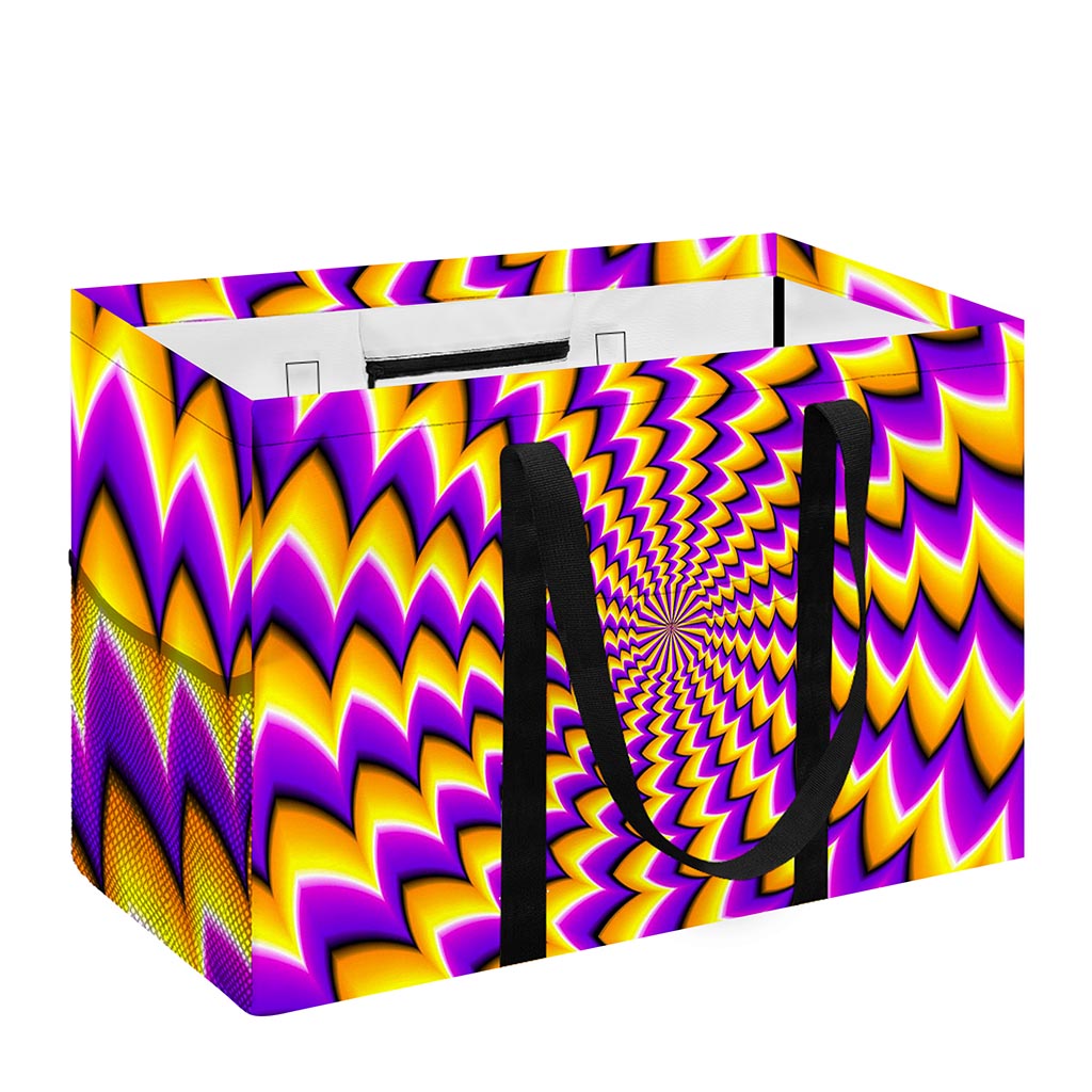 Yellow Dizzy Moving Optical Illusion Utility Tote Bag