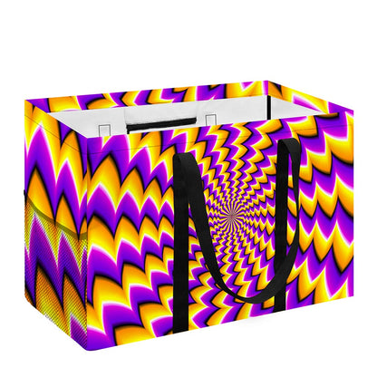 Yellow Dizzy Moving Optical Illusion Utility Tote Bag