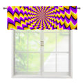Yellow Dizzy Moving Optical Illusion Window Valance