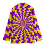 Yellow Dizzy Moving Optical Illusion Women's Blazer