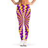 Yellow Dizzy Moving Optical Illusion Women's Leggings