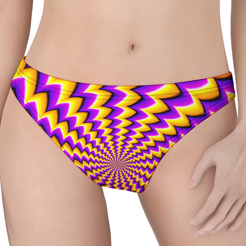 Yellow Dizzy Moving Optical Illusion Women's Thong