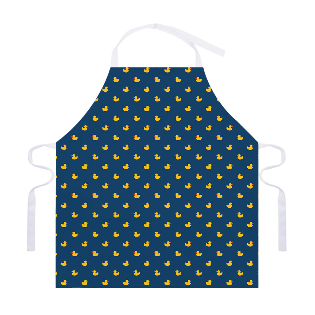 Yellow Duck Pattern Print Adjustable Apron