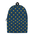 Yellow Duck Pattern Print School Backpack