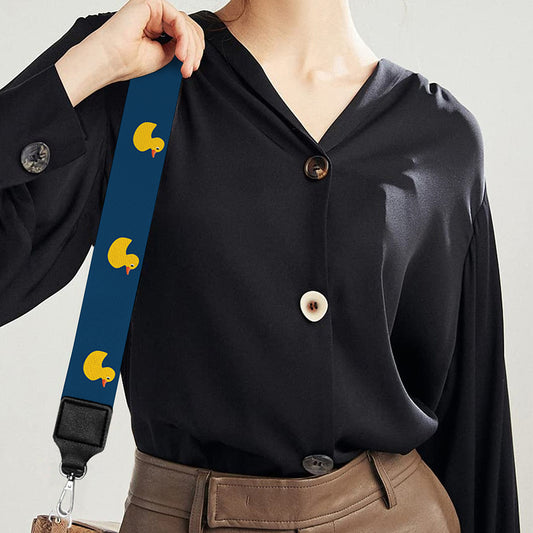 Yellow Duck Pattern Print Bag Strap