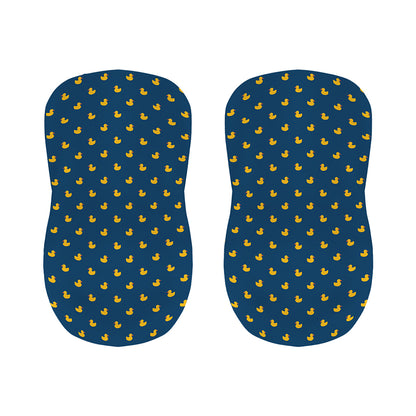 Yellow Duck Pattern Print Bar Stool Covers
