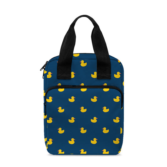 Yellow Duck Pattern Print Bible Tote Bag