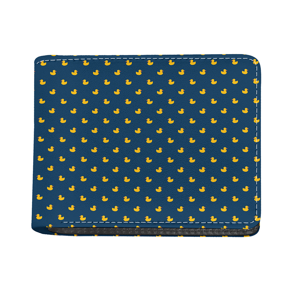 Yellow Duck Pattern Print Bifold Wallet