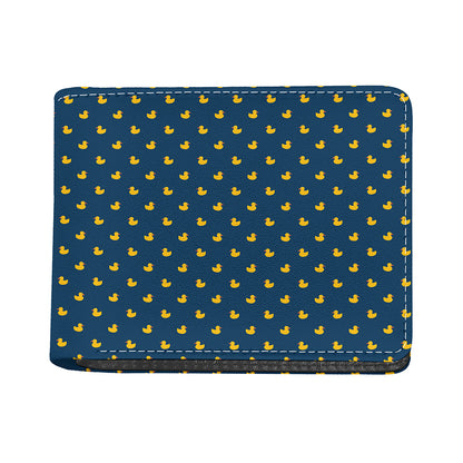 Yellow Duck Pattern Print Bifold Wallet