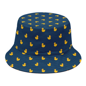 Yellow Duck Pattern Print Bucket Hat