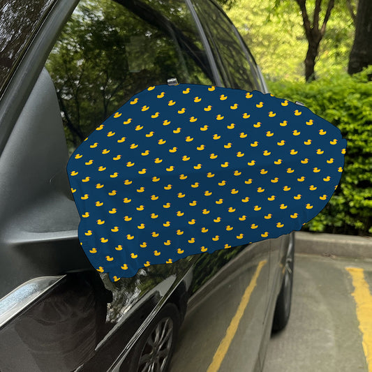 Yellow Duck Pattern Print Car Side Mirror Covers