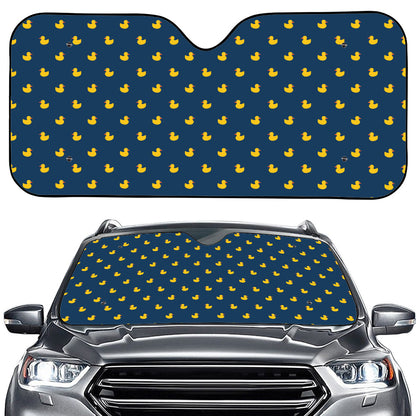 Yellow Duck Pattern Print Car Windshield Sun Shade