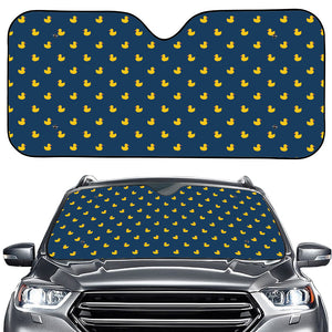 Yellow Duck Pattern Print Car Windshield Sun Shade