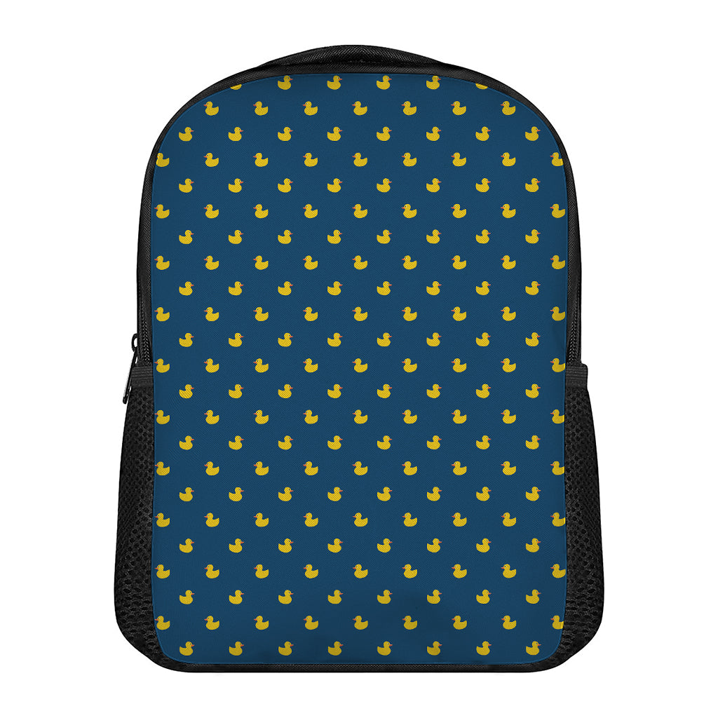 Yellow Duck Pattern Print Casual Backpack