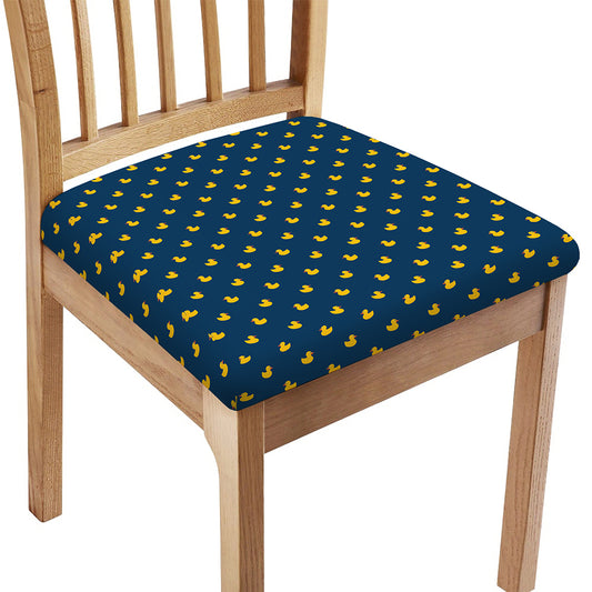 Yellow Duck Pattern Print Chair Cushion Cover