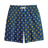 Yellow Duck Pattern Print Cotton Shorts