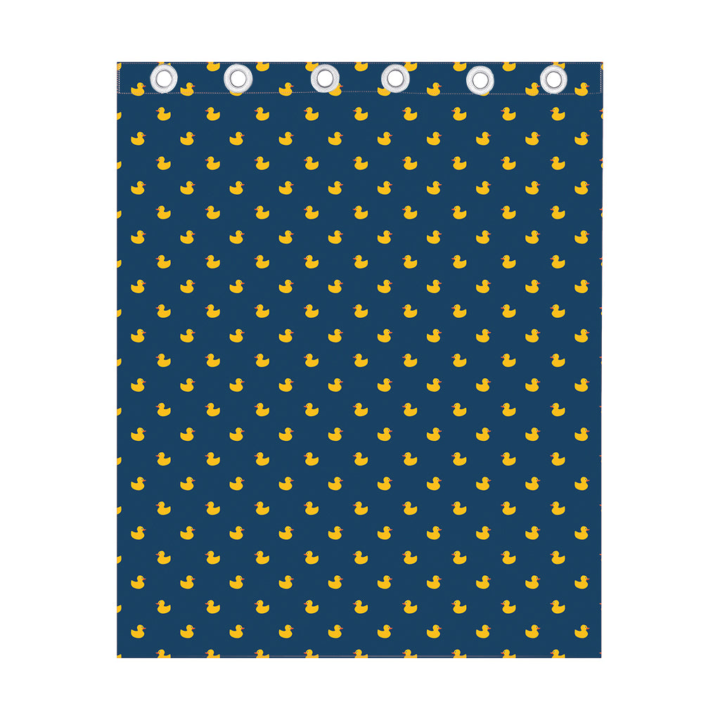 Yellow Duck Pattern Print Curtain