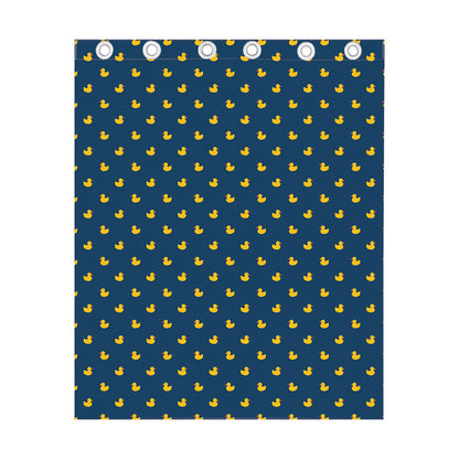 Yellow Duck Pattern Print Curtain