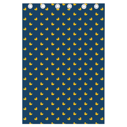Yellow Duck Pattern Print Curtain