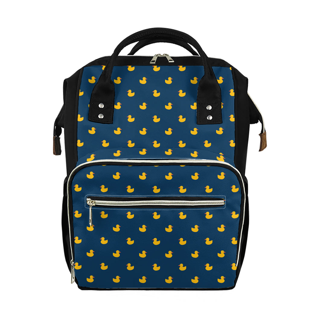 Yellow Duck Pattern Print Diaper Bag