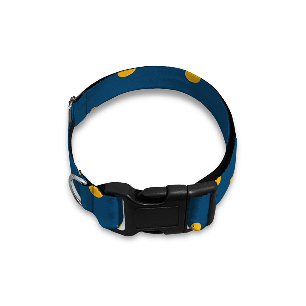 Yellow Duck Pattern Print Dog Collar