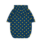 Yellow Duck Pattern Print Dog Zip Up Hoodie