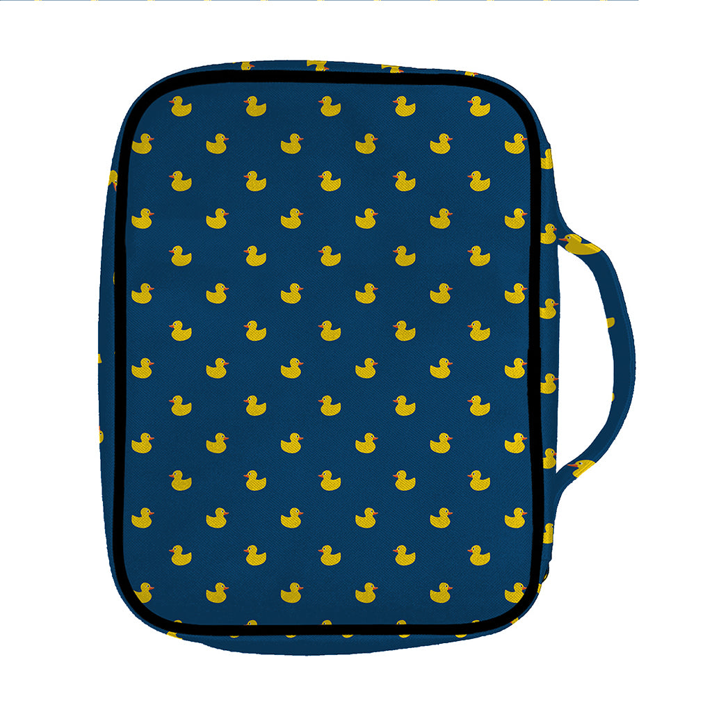 Yellow Duck Pattern Print Front Pocket Bible Bag