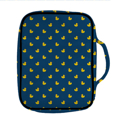 Yellow Duck Pattern Print Front Pocket Bible Bag