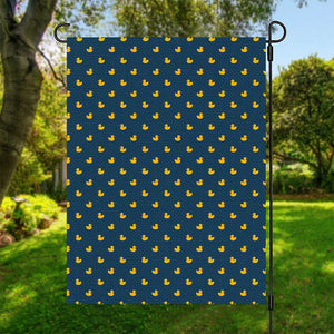 Yellow Duck Pattern Print Garden Flag