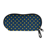 Yellow Duck Pattern Print Glasses Case