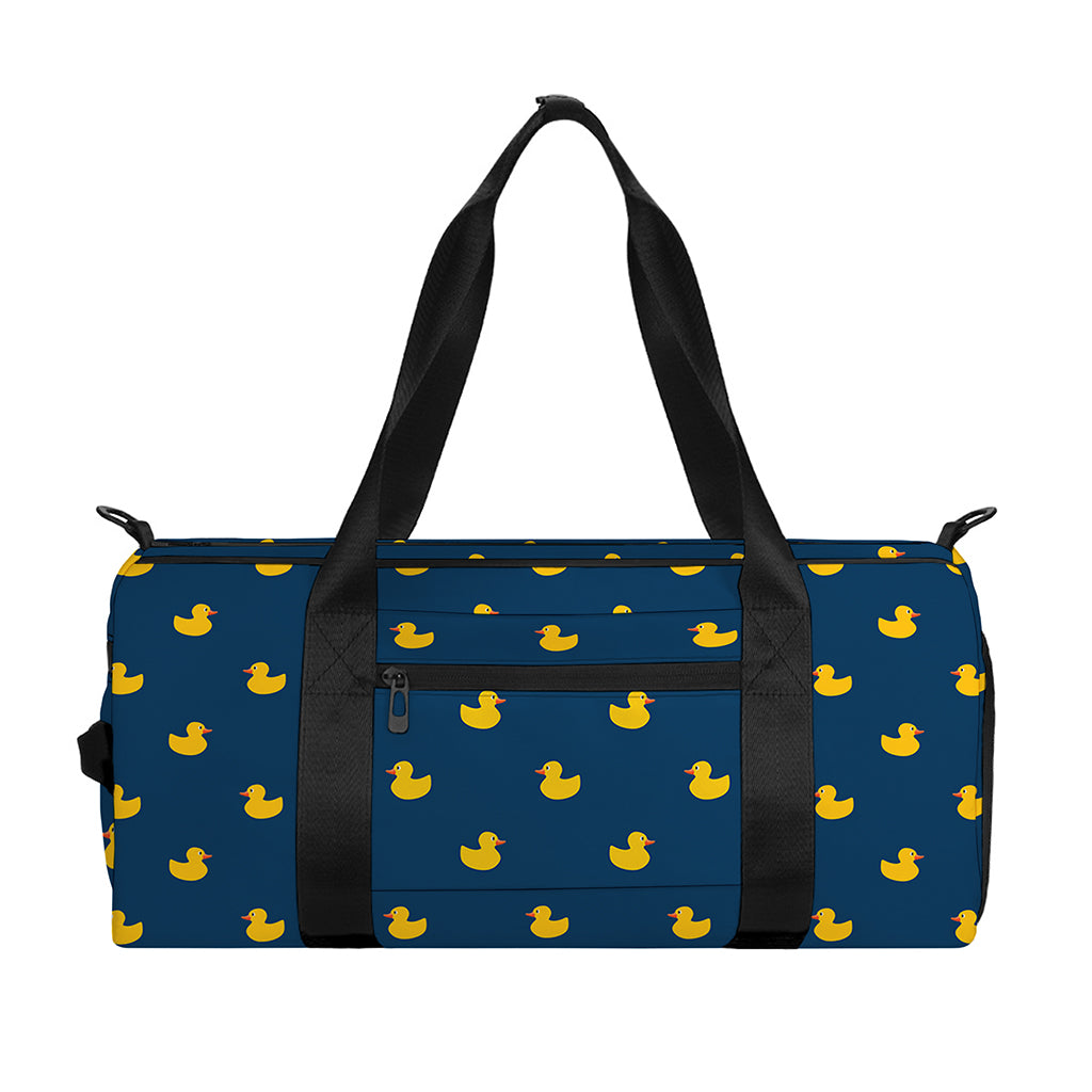 Yellow Duck Pattern Print Gym Bag