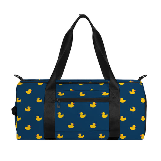 Yellow Duck Pattern Print Gym Bag