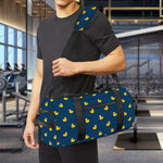 Yellow Duck Pattern Print Gym Bag