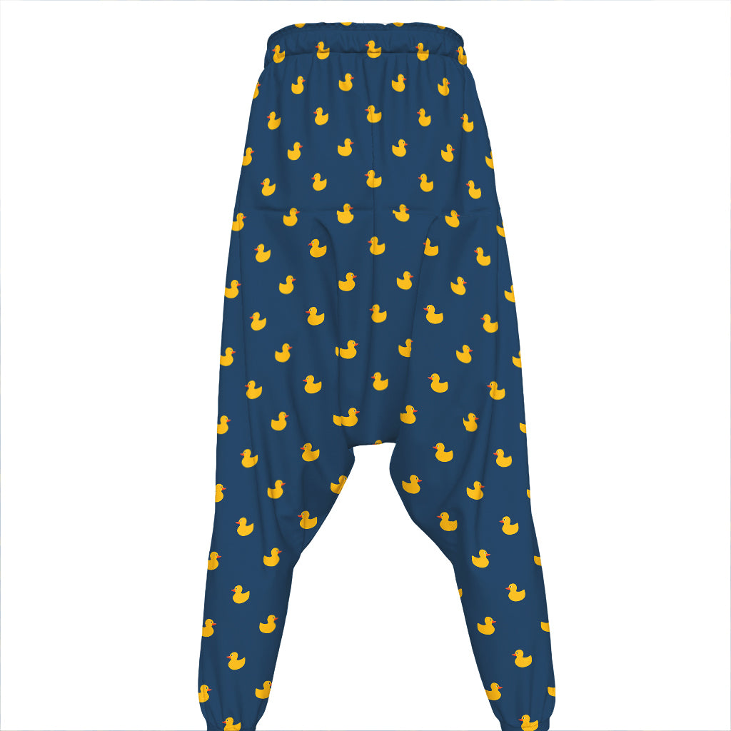 Yellow Duck Pattern Print Hammer Pants