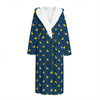 Yellow Duck Pattern Print Hooded Bathrobe