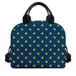 Yellow Duck Pattern Print Insulated Lunch Bag