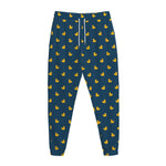 Yellow Duck Pattern Print Jogger Pants